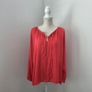 Coral Long Sleeve Blouse - Michael Kors - Size XL